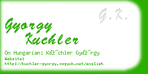 gyorgy kuchler business card